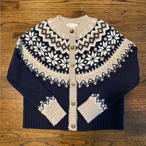 Like New Boden Women’s Fair Isle Cardigan Sweater, size 4
